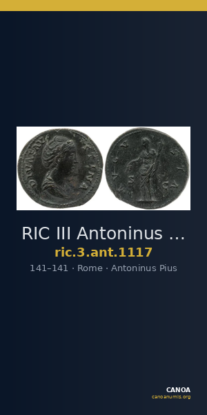 RIC III Antoninus Pius 1117 — CANOA