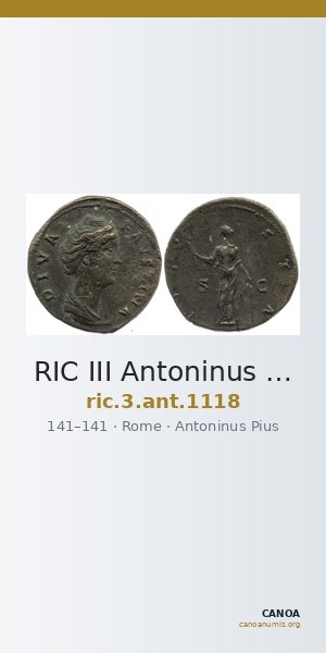 RIC III Antoninus Pius 1118 — CANOA