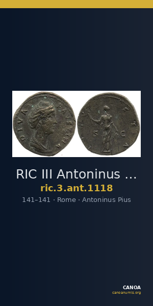 RIC III Antoninus Pius 1118 — CANOA