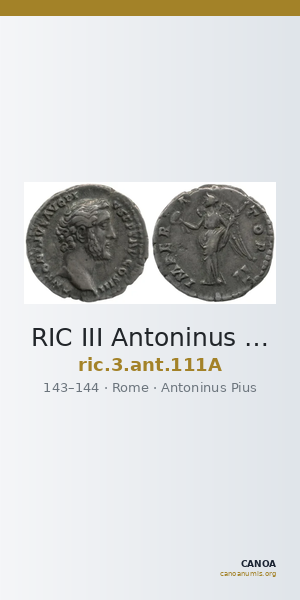RIC III Antoninus Pius 111A — CANOA