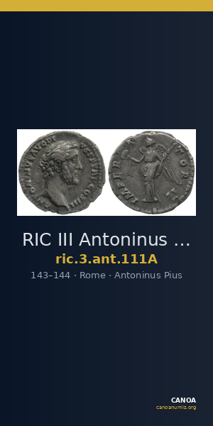 RIC III Antoninus Pius 111A — CANOA
