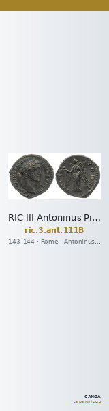 RIC III Antoninus Pius 111B — CANOA