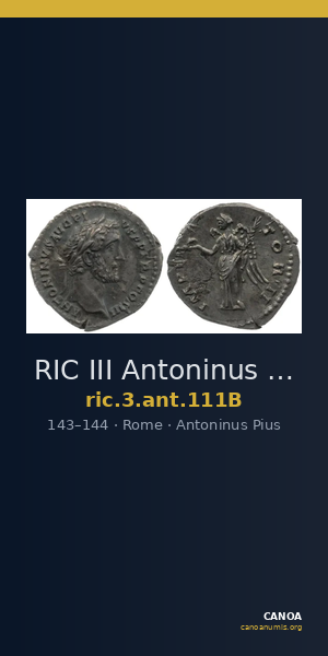 RIC III Antoninus Pius 111B — CANOA