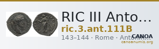 RIC III Antoninus Pius 111B — CANOA