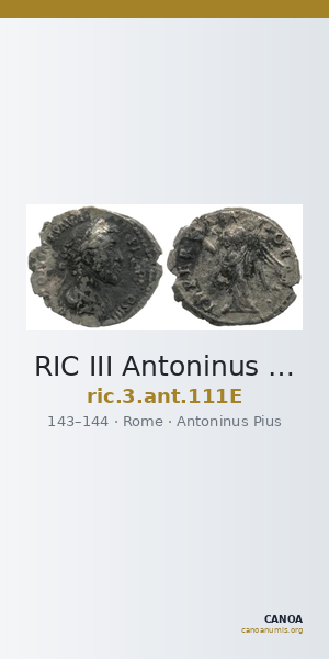 RIC III Antoninus Pius 111E — CANOA