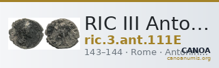 RIC III Antoninus Pius 111E — CANOA