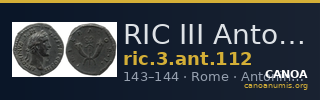 RIC III Antoninus Pius 112 — CANOA