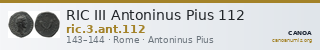 RIC III Antoninus Pius 112 — CANOA