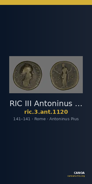 RIC III Antoninus Pius 1120 — CANOA