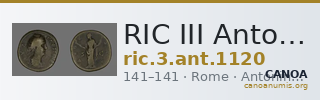RIC III Antoninus Pius 1120 — CANOA