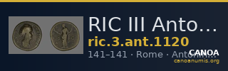 RIC III Antoninus Pius 1120 — CANOA