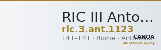 RIC III Antoninus Pius 1123 — CANOA