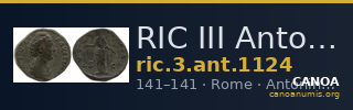 RIC III Antoninus Pius 1124 — CANOA