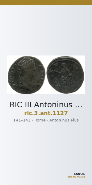 RIC III Antoninus Pius 1127 — CANOA