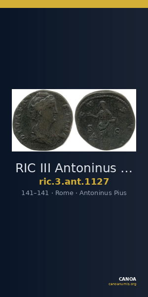 RIC III Antoninus Pius 1127 — CANOA