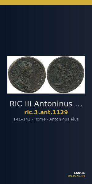 RIC III Antoninus Pius 1129 — CANOA