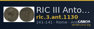 RIC III Antoninus Pius 1130 — CANOA