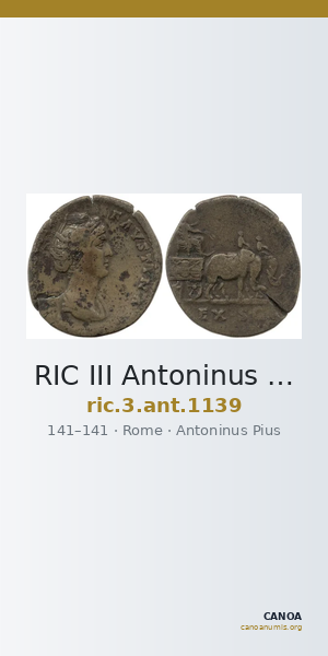 RIC III Antoninus Pius 1139 — CANOA