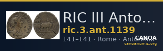 RIC III Antoninus Pius 1139 — CANOA