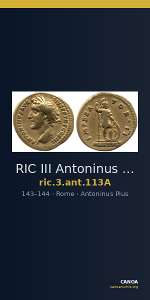 RIC III Antoninus Pius 113A — CANOA
