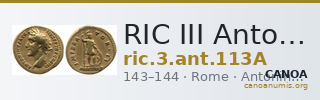 RIC III Antoninus Pius 113A — CANOA