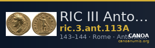 RIC III Antoninus Pius 113A — CANOA