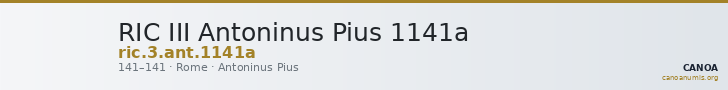 RIC III Antoninus Pius 1141a — CANOA