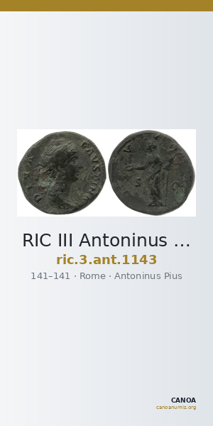 RIC III Antoninus Pius 1143 — CANOA