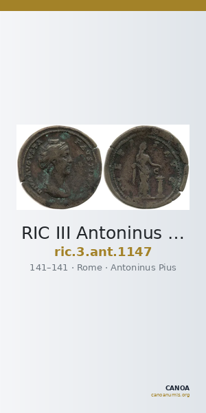 RIC III Antoninus Pius 1147 — CANOA