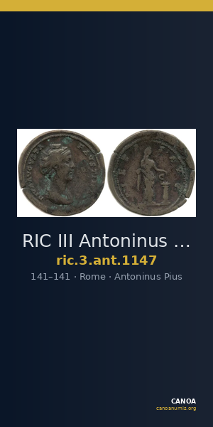 RIC III Antoninus Pius 1147 — CANOA