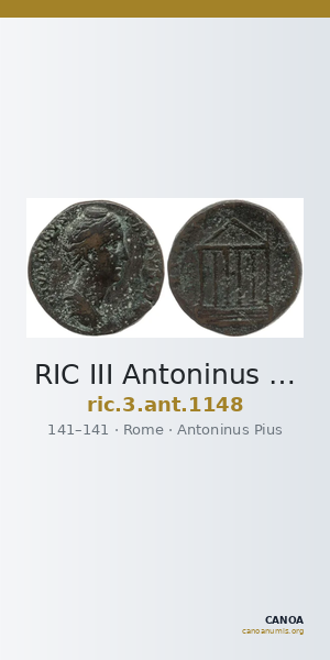 RIC III Antoninus Pius 1148 — CANOA