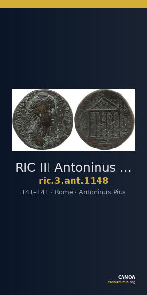 RIC III Antoninus Pius 1148 — CANOA