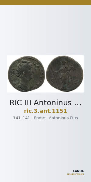 RIC III Antoninus Pius 1151 — CANOA