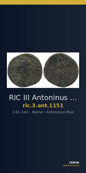 RIC III Antoninus Pius 1151 — CANOA