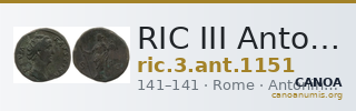 RIC III Antoninus Pius 1151 — CANOA