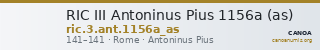 RIC III Antoninus Pius 1156a (as) — CANOA