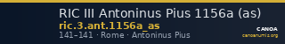 RIC III Antoninus Pius 1156a (as) — CANOA