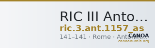 RIC III Antoninus Pius 1157 (as) — CANOA
