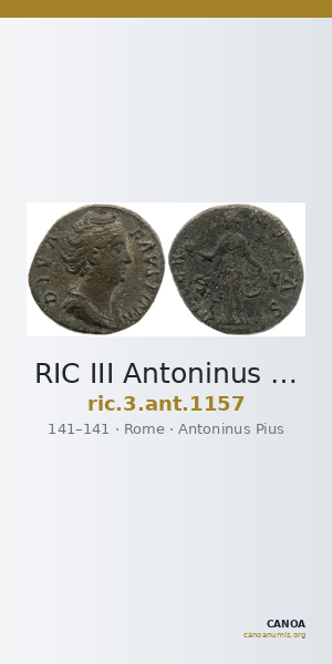 RIC III Antoninus Pius 1157 — CANOA