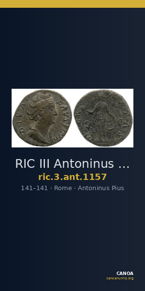 RIC III Antoninus Pius 1157 — CANOA