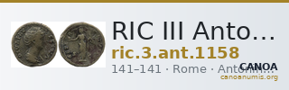RIC III Antoninus Pius 1158 — CANOA