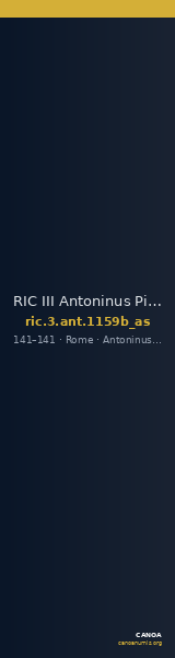RIC III Antoninus Pius 1159b (as) — CANOA