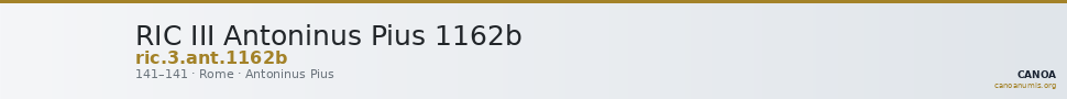 RIC III Antoninus Pius 1162b — CANOA