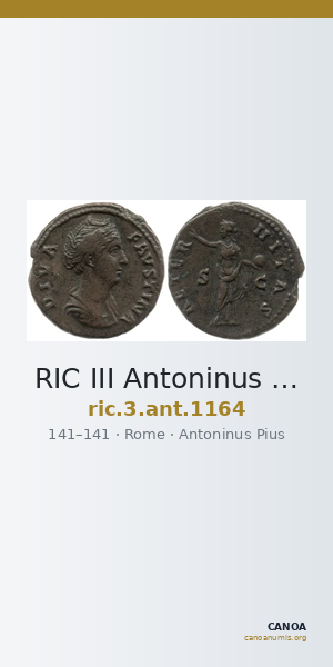 RIC III Antoninus Pius 1164 — CANOA