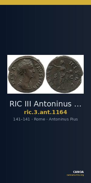 RIC III Antoninus Pius 1164 — CANOA
