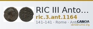 RIC III Antoninus Pius 1164 — CANOA