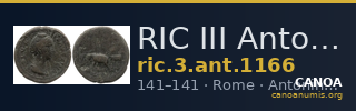 RIC III Antoninus Pius 1166 — CANOA