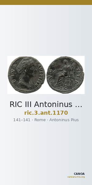 RIC III Antoninus Pius 1170 — CANOA