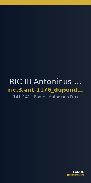 RIC III Antoninus Pius 1176 (dupondius) — CANOA