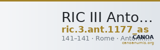 RIC III Antoninus Pius 1177 (as) — CANOA